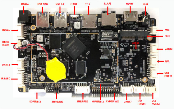 Tablero integrado control industrial de Ethernet DDR4 IoT del OEM RK3568 Android 11 Mainboard Wifi BT